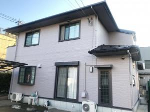 足立区　外壁・屋根塗装工事　淡いピンクにニュアンスチェンジで優しい雰囲気に