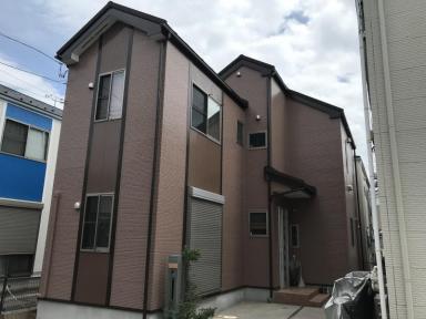 足立区 外壁塗装・屋根カバー工事 落ち着いたブラウン系に幕板のアクセントで唯一無二の仕上がりに!