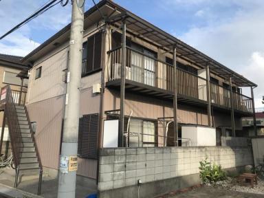 足立区 外壁塗装工事 高耐侯塗料フッ素4FⅡで更に住み良いアパートに!